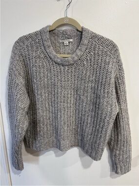 American Eagle Outfitters Light Gray Cozy Crewneck Sweater